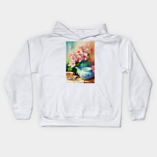 Watercolor teapot Kids Hoodie